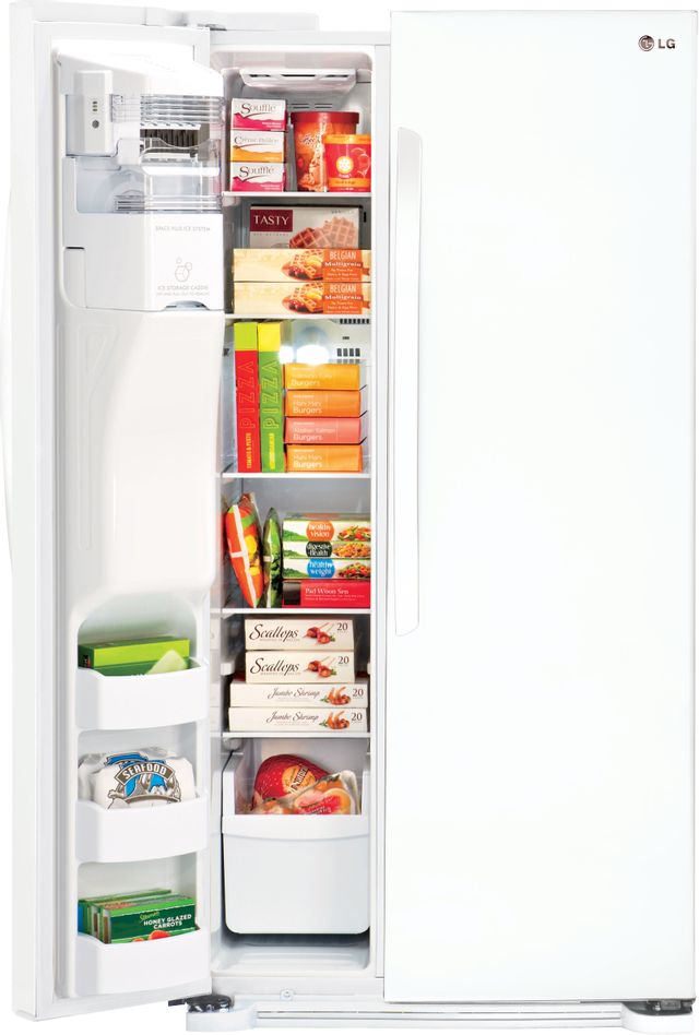 LG 22.0 Cu. Ft. Side-By-Side Refrigerator-Smooth White 3