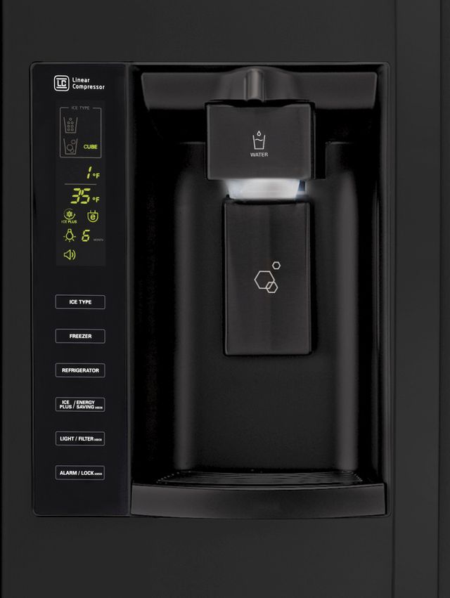 LG 26 Cu. Ft. Side-By-Side Refrigerator - Smooth Black 4