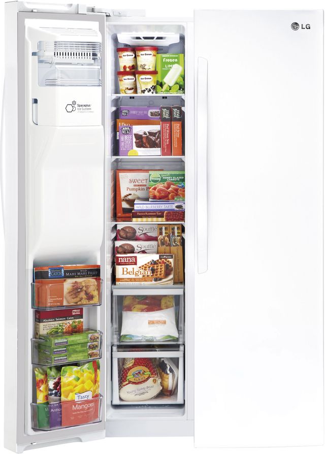 LG 26 Cu. Ft. Side By Side Refrigerator - Smooth White 7
