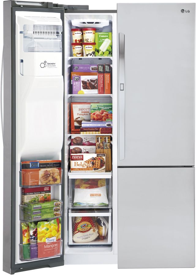 LG 26.1 Cu. Ft. Stainless Steel Side-By-Side Refrigerator-LSXS26366S-3