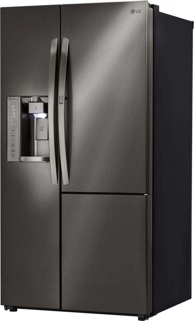 LG 26.1 Cu. Ft. Side By Side Refrigerator-Black Stainless Steel