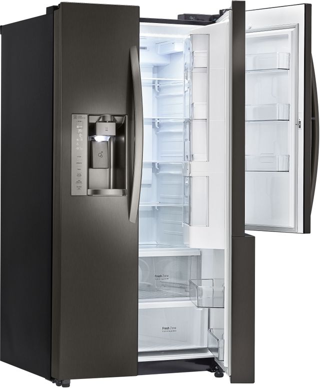 LG 26.1 Cu. Ft. Side By Side Refrigerator-Black Stainless Steel 10