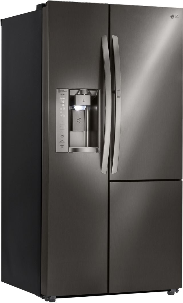 LG 26.1 Cu. Ft. Side By Side Refrigerator-Black Stainless Steel 11
