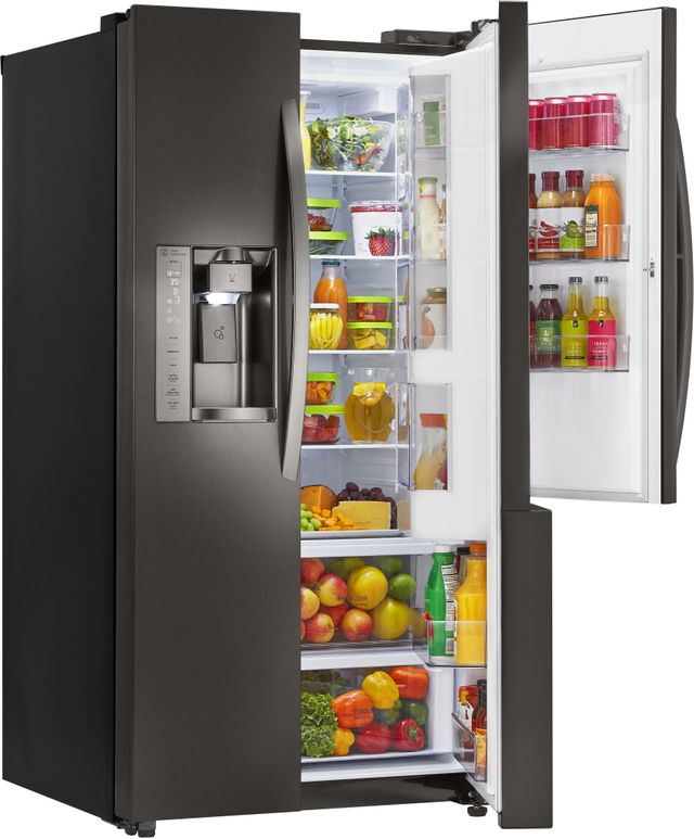 LG 26.1 Cu. Ft. Side By Side Refrigerator-Black Stainless Steel 9