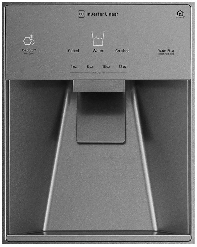 LG Signature 22.8 Cu. Ft. Textured Steel™ Counter Depth French Door Refrigerator 7