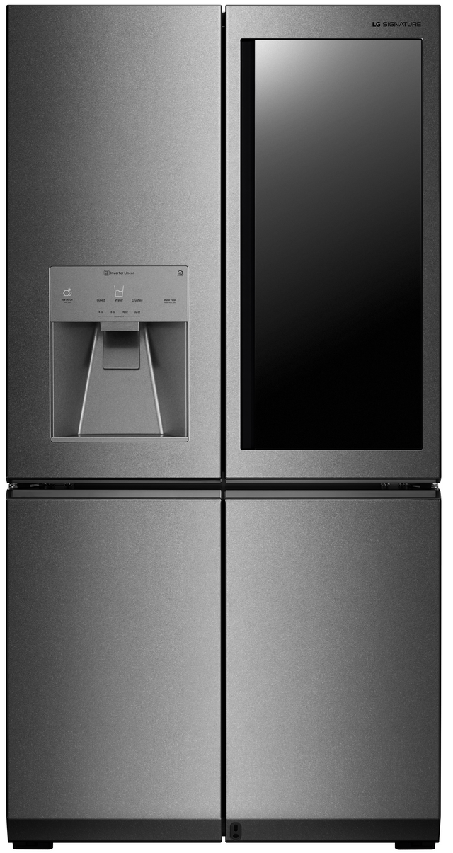 LG Signature 30.8 Cu. Ft. Textured Steel™ French 4-Door Refrigerator 1