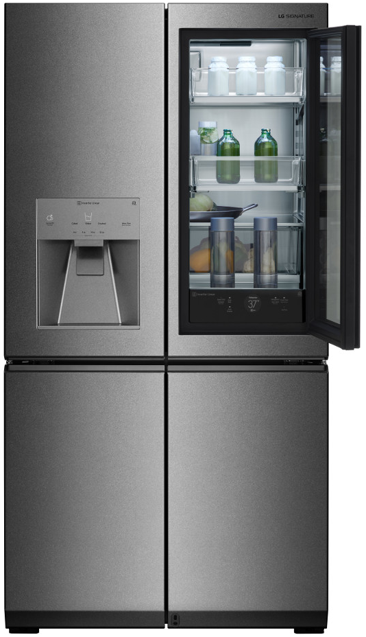 LG Signature 30.8 Cu. Ft. Textured Steel™ French 4-Door Refrigerator 6