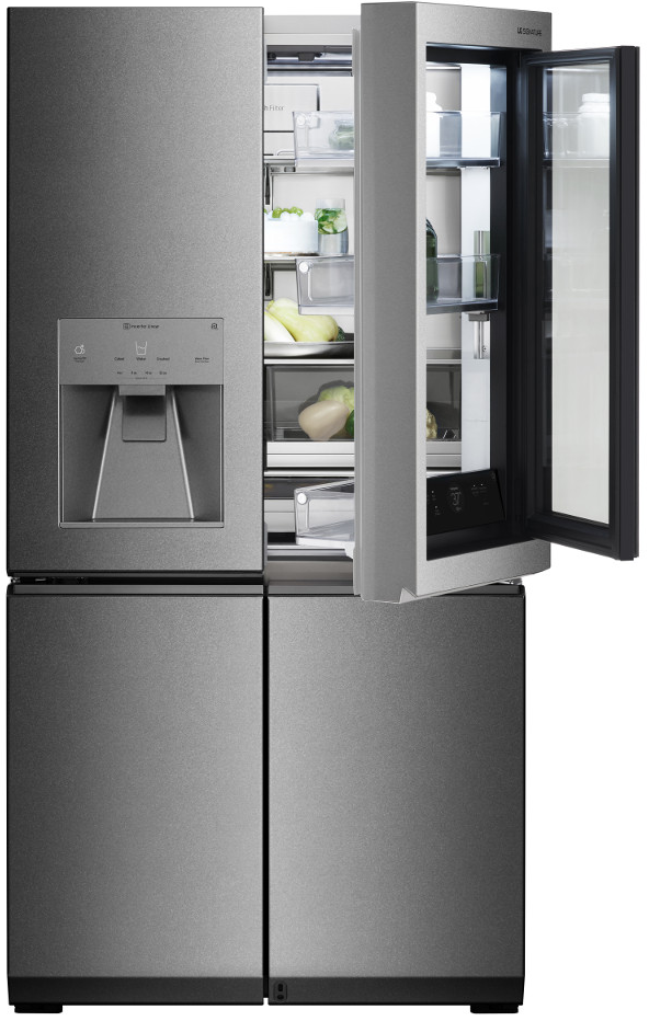 LG Signature 30.8 Cu. Ft. Textured Steel™ French 4-Door Refrigerator 7