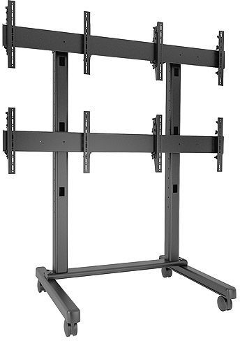 Chief® FUSION™ Black 2 x 2 Micro-Adjustable Large Freestanding Video Wall Cart 2