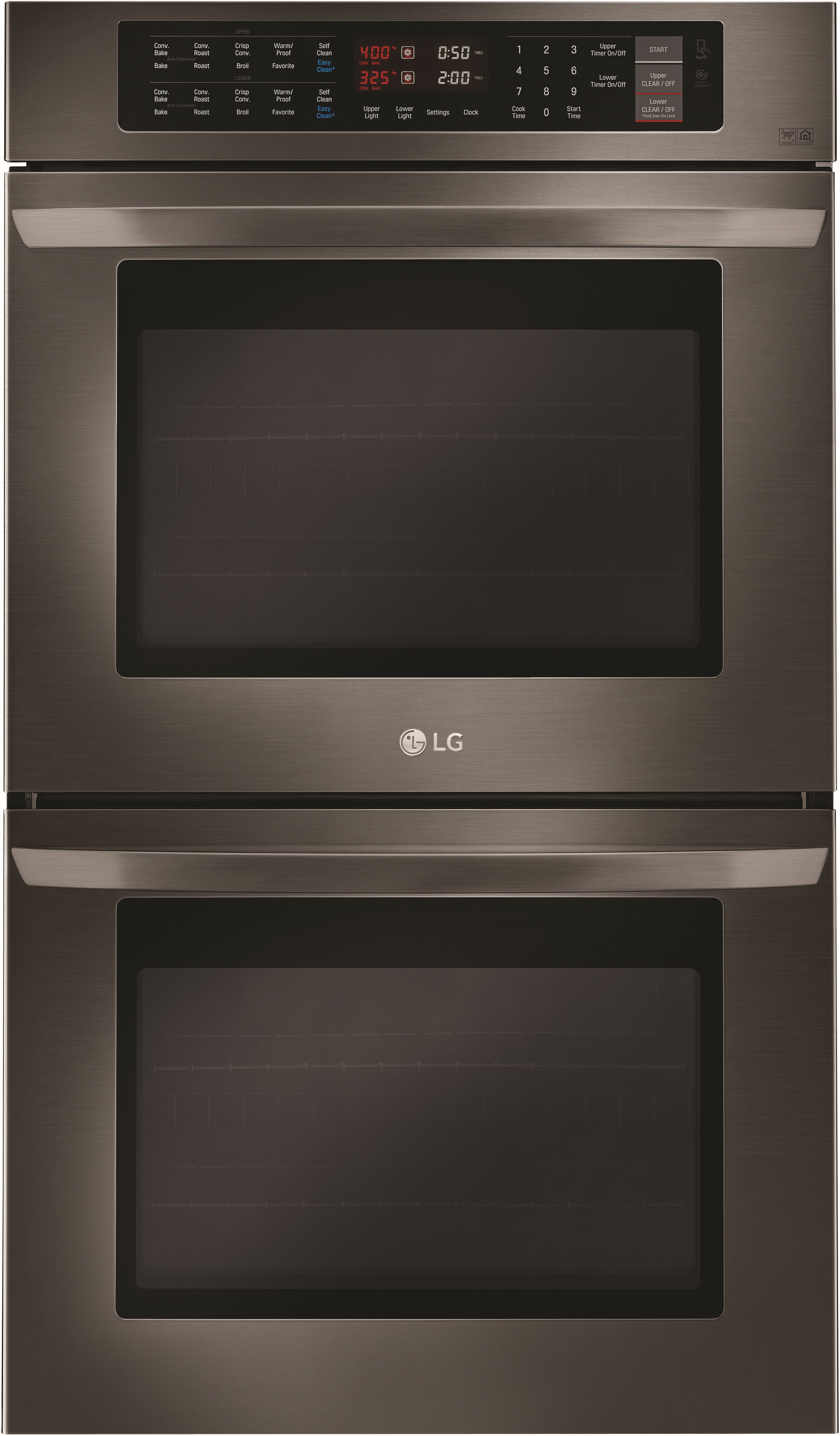LG 30" Black Stainless Steel Double Electric Wall Oven