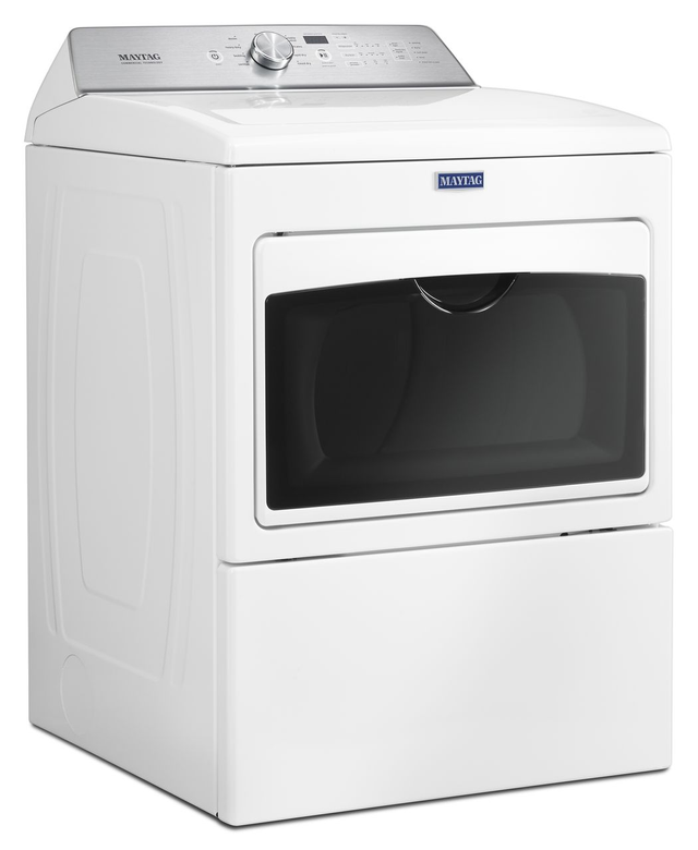 Maytag® 7.4 Cu. Ft. White Front Load Gas Dryer 2