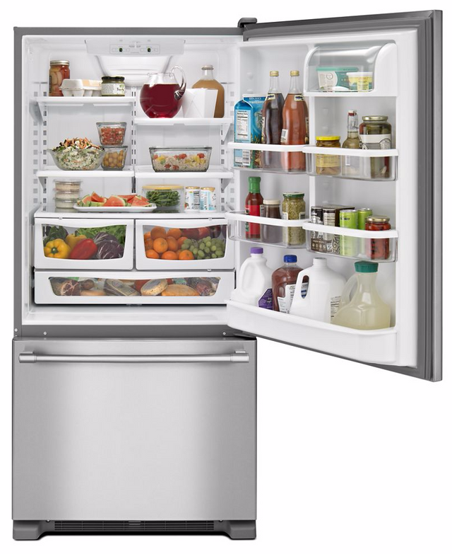 Maytag® 18.7 Cu. Ft. Fingerprint Resistant Stainless Steel Bottom Freezer Refrigerator 2