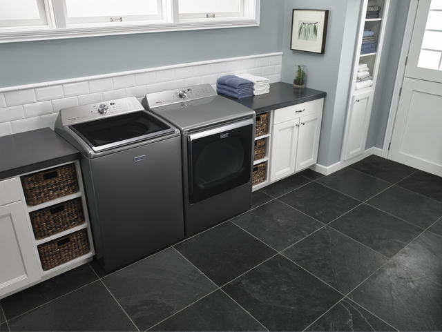 Maytag® 8.8 Cu. Ft. Metailic Slate Front Load Electric Dryer 6
