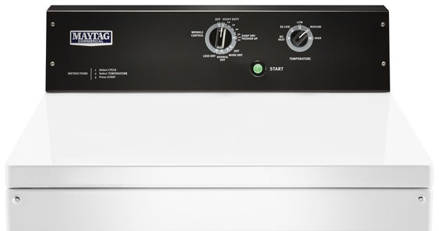 Maytag Commercial® 7.4 Cu. Ft. White Front Load Gas Dryer-MGDP575GW-2