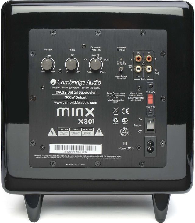 Cambridge Audio Minx Series 8" High Gloss White Subwoofer 1