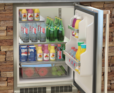 Marvel Outdoor Refrigerator With Door Storage-Stainless Steel-1