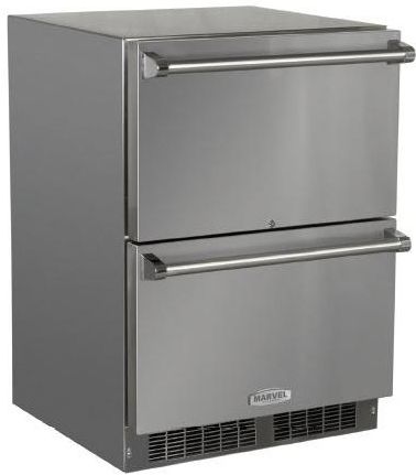 Marvel 5.0 Cu. Ft. Outdoor Refrigerator Drawers-Stainless Steel