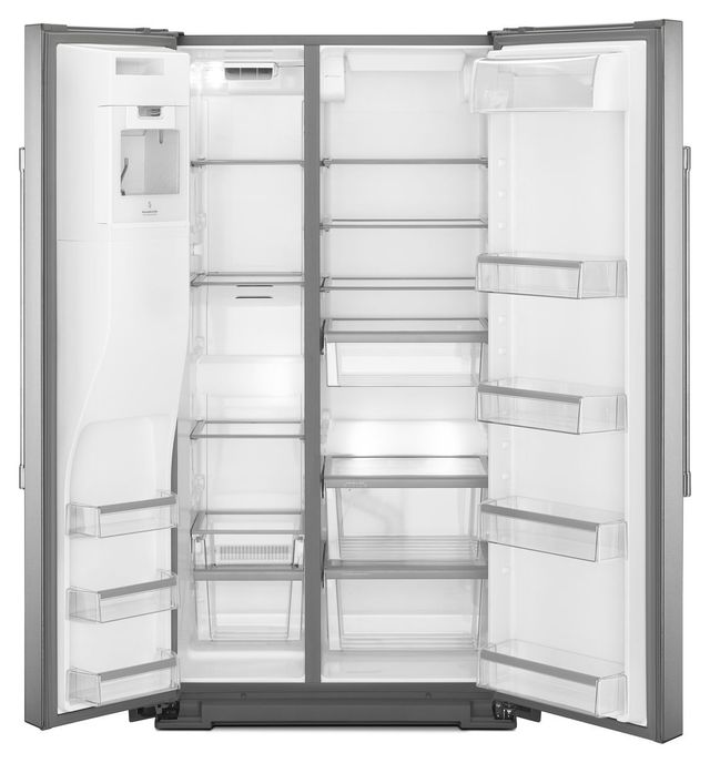 Maytag® 26 Cu. Ft. Side-by-Side Refrigerator-PrintShield Stainless 1