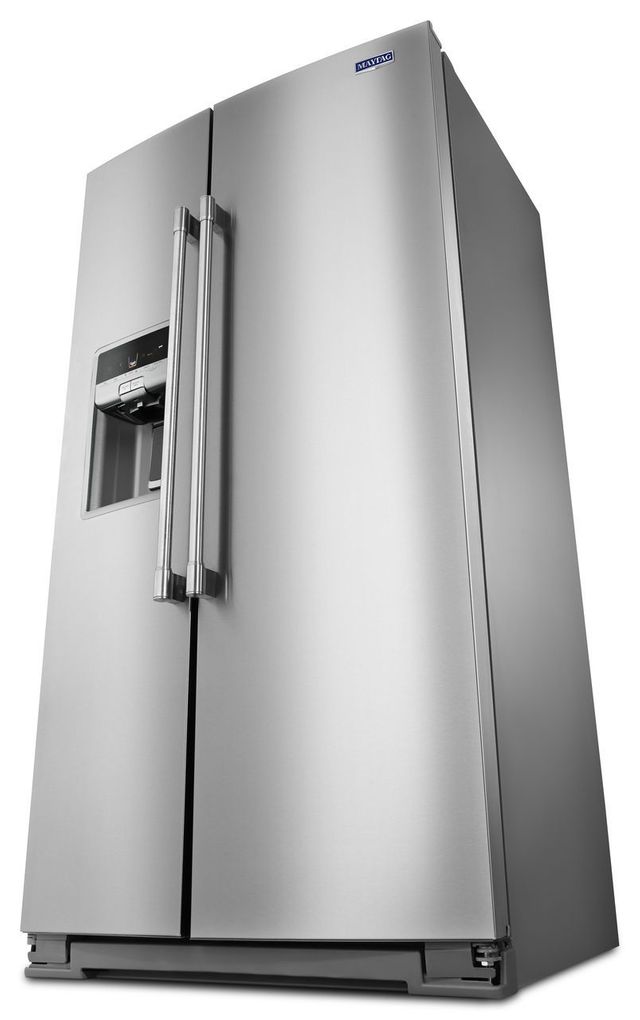 Maytag® 26 Cu. Ft. Side-by-Side Refrigerator-PrintShield Stainless 3