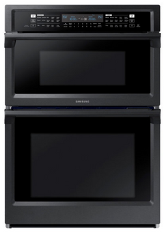 Samsung 30" Fingerprint Resistant Black Stainless Steel Microwave Combination Wall Oven-NQ70M6650DG