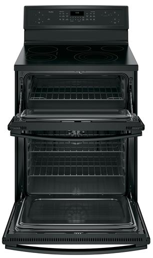 GE® Profile™ Series 30" Free Standing Electric Double Oven Convection Range-Black 1