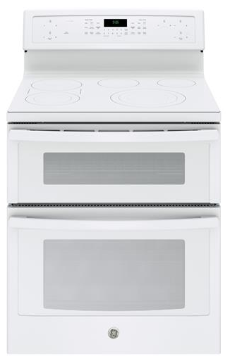 GE® Profile™ Series 30" Free Standing Electric Double Oven Convection Range-White