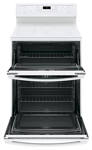 GE® Profile™ Series 30" Free Standing Electric Double Oven Convection Range-White 1