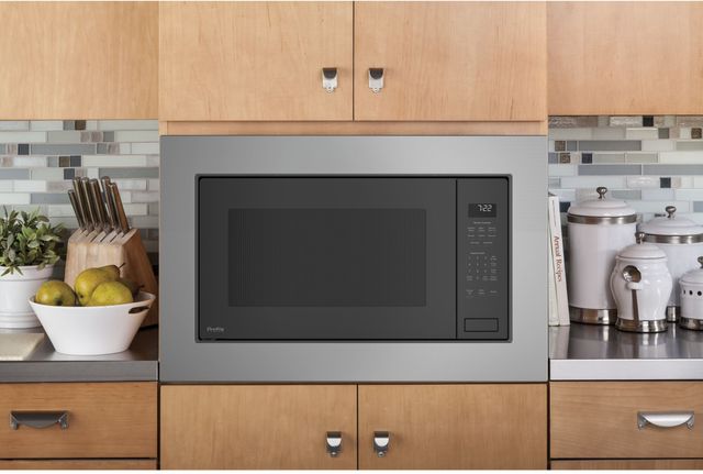 GE Profile™ 2.2 Cu. Ft. White Built In Microwave 4