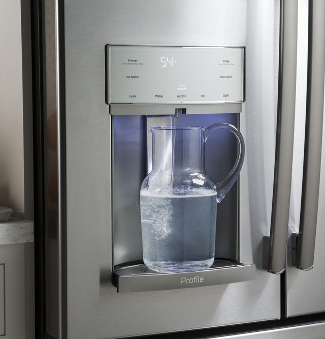 GE Profile™ 27.8 Cu. Ft. Black Stainless Steel French Door Refrigerator 31