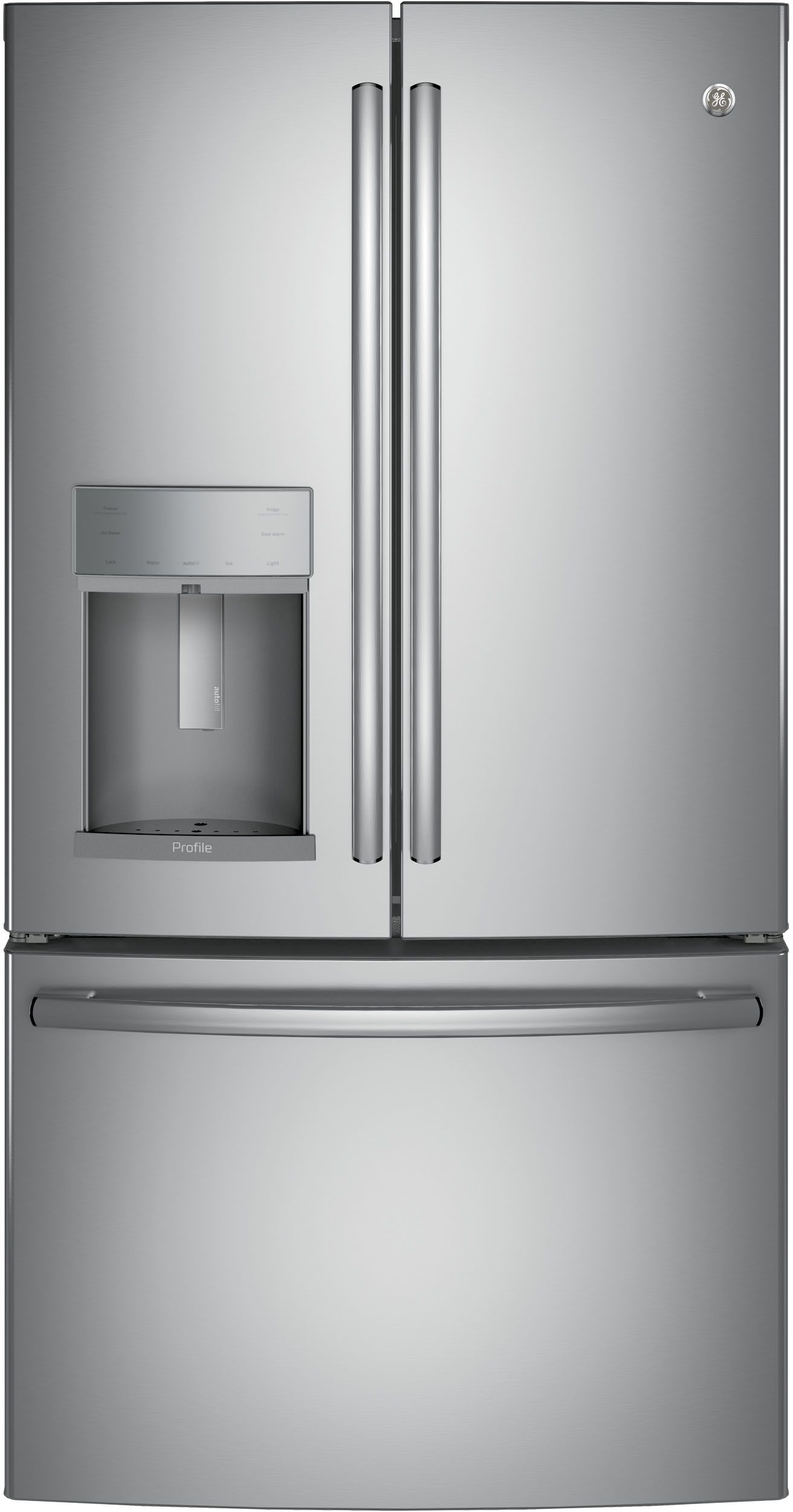 GE Profile™ 27.77 Cu. Ft. Stainless Steel French Door Refrigerator-PFD28KSLSS