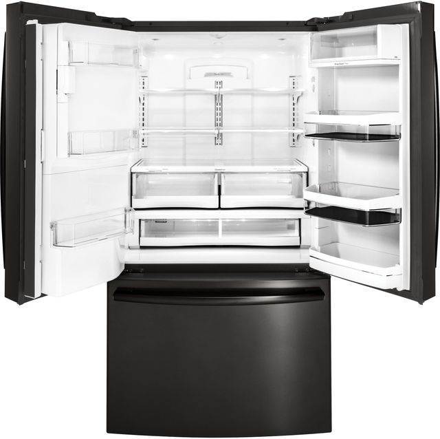 GE Profile™ 27.83 Cu. Ft. Black Stainless Steel French Door Refrigerator 2