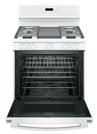 GE® Profile™ Series 30" Free Standing Gas Convection Range-White 1