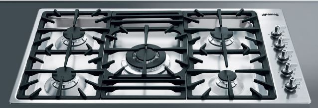 Smeg 35" Gas Cooktop-Stainless Steel-0