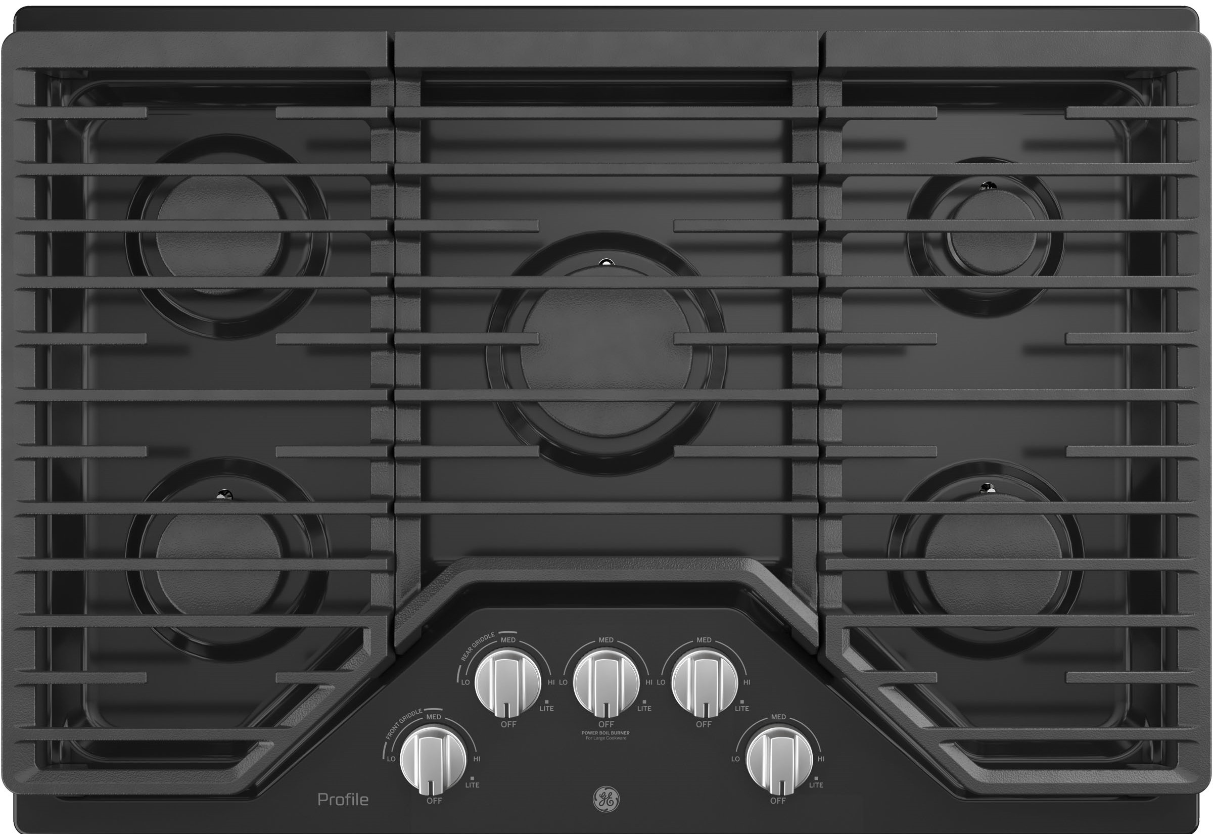 GE Profile™ 30" Black Built-In Gas Cooktop