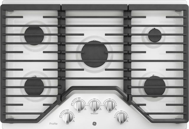 GE Profile™ 30" White Built-In Gas Cooktop