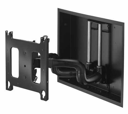 Chief® Manufacturing Large Black Low-Profile In-Wall Swing Arm Mount