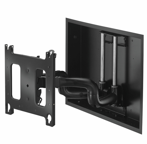 Chief® Manufacturing Large Black Low-Profile In-Wall Swing Arm Mount 0