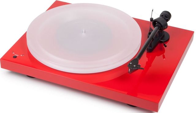 Pro-Ject Debut Carbon RecordMaster HiRes Turntable-High Gloss Red 0