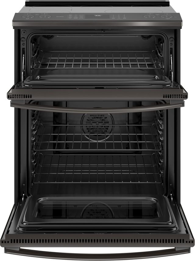 GE Profile™ 29.88" Black Stainless Steel Slide-In Electric Double Oven Convection Range 1