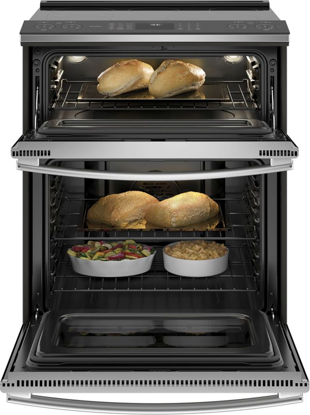 GE Profile™ 30" Stainless Steel Slide-In Electric Double Oven Convection Range 4