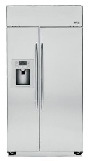 GE Profile™ 25.2 Cu. Ft. Built In Side-by-Side Refrigerator-Stainless ...