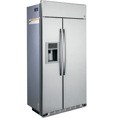 GE Profile™ 29.6 Cu. Ft. Built In Side-by-Side Refrigerator-Stainless Steel 2