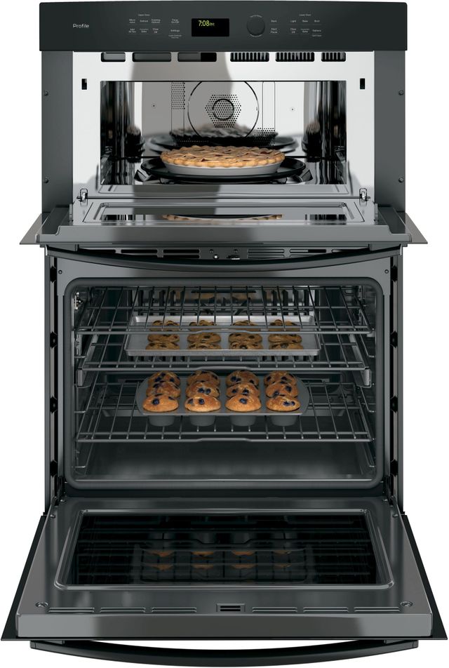 GE Profile™ 30" Black Electric Built In Combination Microwave/Oven 2