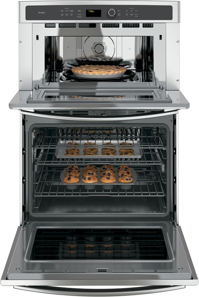 GE Profile™ 30" Stainless Steel Electric Built In Combination Microwave/Oven 2