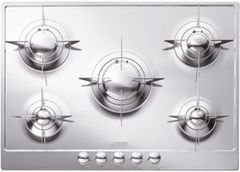 Smeg 28" Stainless Steel " Stainless SteelPiano Design" Stainless Steel Gas Cooktop-PU75ES