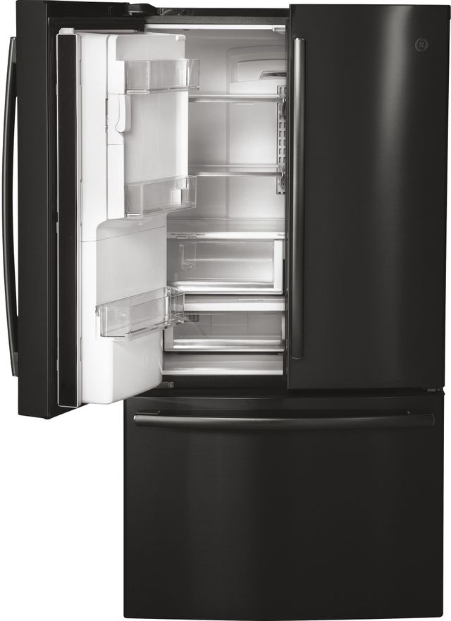 GE Profile™ 22.2 Cu. Ft. Black Stainless Steel Counter Depth French Door Refrigerator-2