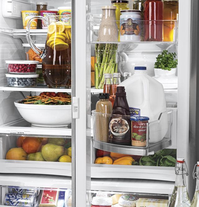 GE Profile™ 22.2 Cu. Ft. Stainless Steel Counter Depth French Door Refrigerator 12