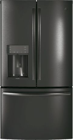 GE Profile™ 22.23 Cu. Ft. Black Stainless Steel Counter Depth French Door Refrigerator-PYE22KBLTS