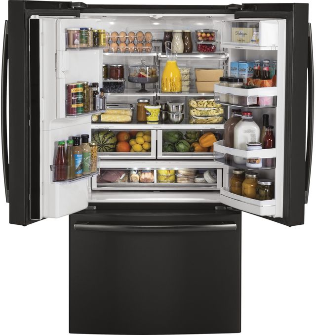 GE Profile™ 22.23 Cu. Ft. Black Stainless Steel Counter Depth French Door Refrigerator 5