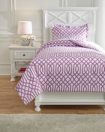 Signature Design by Ashley® Loomis Lavender 2-Piece Twin Comforter Set-2